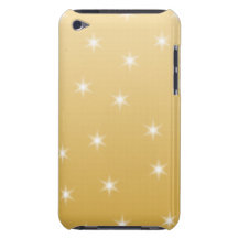White and Gold Colour Star Pattern iPod Touch Case-Mate Case