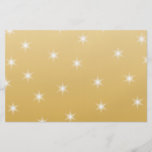 White and Gold Colour Star Pattern Full Color Flyer