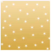 White and Gold Colour Star Pattern Photo Sculptures