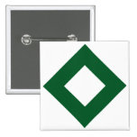White and Green Diamond Pattern Pin