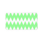 White and Green Zigzags. labels