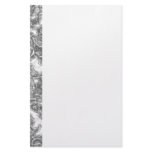 White and grey pattern customizable stationery