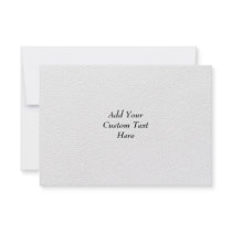 White and Light Grey Printed Pattern Custom Invitations