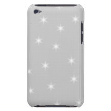 White and Light Grey Star Pattern. iPod Case-Mate Case