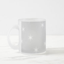 White and Light Grey Star Pattern. Coffee Mug