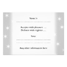 White and Light Grey Star Pattern. Custom Invites