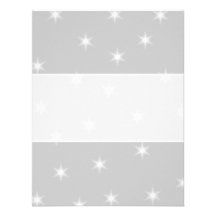 White and Light Grey Star Pattern. Invitation