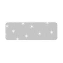 White and Light Grey Star Pattern. Return Address Labels