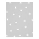 White and Light Grey Star Pattern. Customized Letterhead