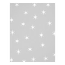 White and Light Grey Star Pattern. Customized Letterhead