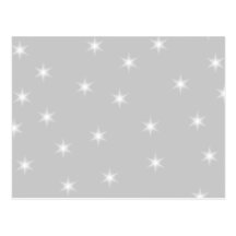 White and Light Grey Star Pattern. Postcard