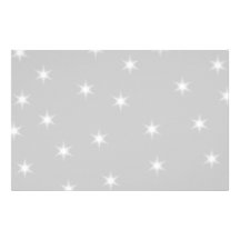 White and Light Grey Star Pattern. Stationery Paper