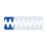 White and Navy Blue Zigzags. labels