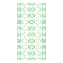 White and Pale Green Flower Pattern. Photo Card