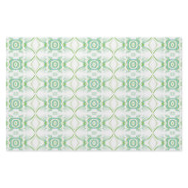 White and Pale Green Flower Pattern. Custom Stationery