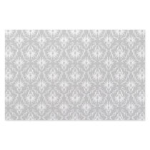 White and Pastel Grey Damask Design. Stationery Paper