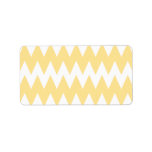 White and Pastel Yellow Zigzags. labels