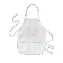 White and Pink Clouds Pattern. Apron