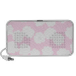 White and Pink Clouds Pattern. iPhone Speaker