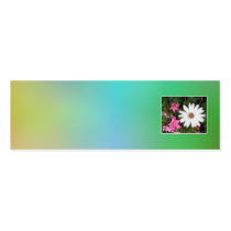 White and pink flowers. business card templates