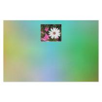 White and pink flowers. flyer design