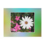 White and pink flowers. postcards