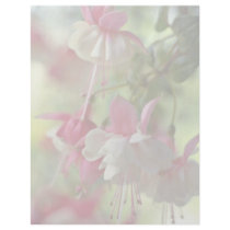 White And Pink Fuchsia flowers Customized Letterhead