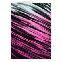 White and Pink Streaks Greeting Card