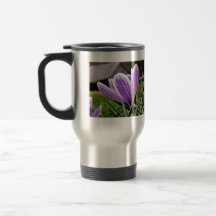 White and Purple Crocus Flowers Mug