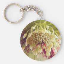 White And Purple Hellebore Key Chain