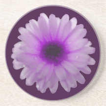 White and Purple Marigold Coasters