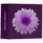 White and Purple Marigold Custom Binder