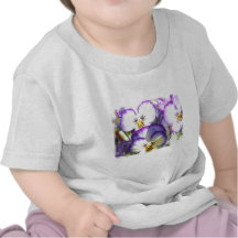 White and Purple Violas Baby T-Shirt