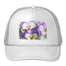 White and Purple Violas Baseball Hat