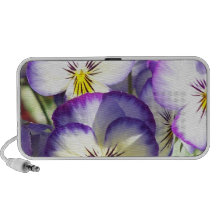 White and Purple Violas Portable Speakers