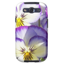White and Purple Violas Samsung Galaxy Case