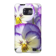 White and Purple Violas Samsung Galaxy Case