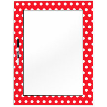 White and Red Polka Dot Pattern. Spotty. Dry-Erase Boards