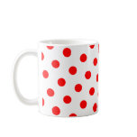 White and Red Polka Dots Coffee Mugs