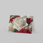 White and Red Rose card cards
