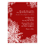 White and Red Snowflakes Wedding Invitation 3