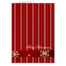 White and Red Striped Card