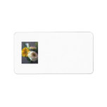 White and Yellow Gerbera and Calla 1 Painterly Custom Address Label