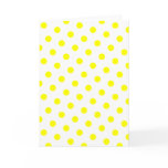 White and Yellow Polka Dots Greeting Card