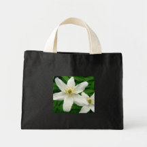 White Anemone Flowers Bags