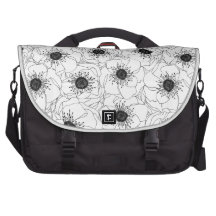 White Anemones Bag For Laptop