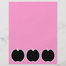 White Apple Outline. Flyer