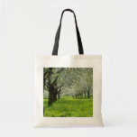 white Apple trees in the spring flowers Tote Bag