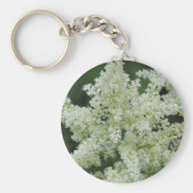 White Astilbe Flowers Keychain