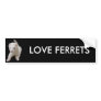 White Baby Ferret Bumper Sticker